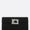 Clutch E Buste>ROGER VIVIER clutch Efflorescence in raso Nero