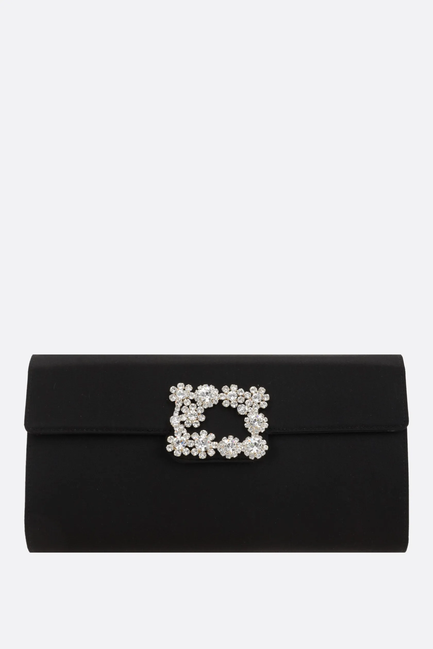Clutch E Buste>ROGER VIVIER clutch Efflorescence in raso Nero