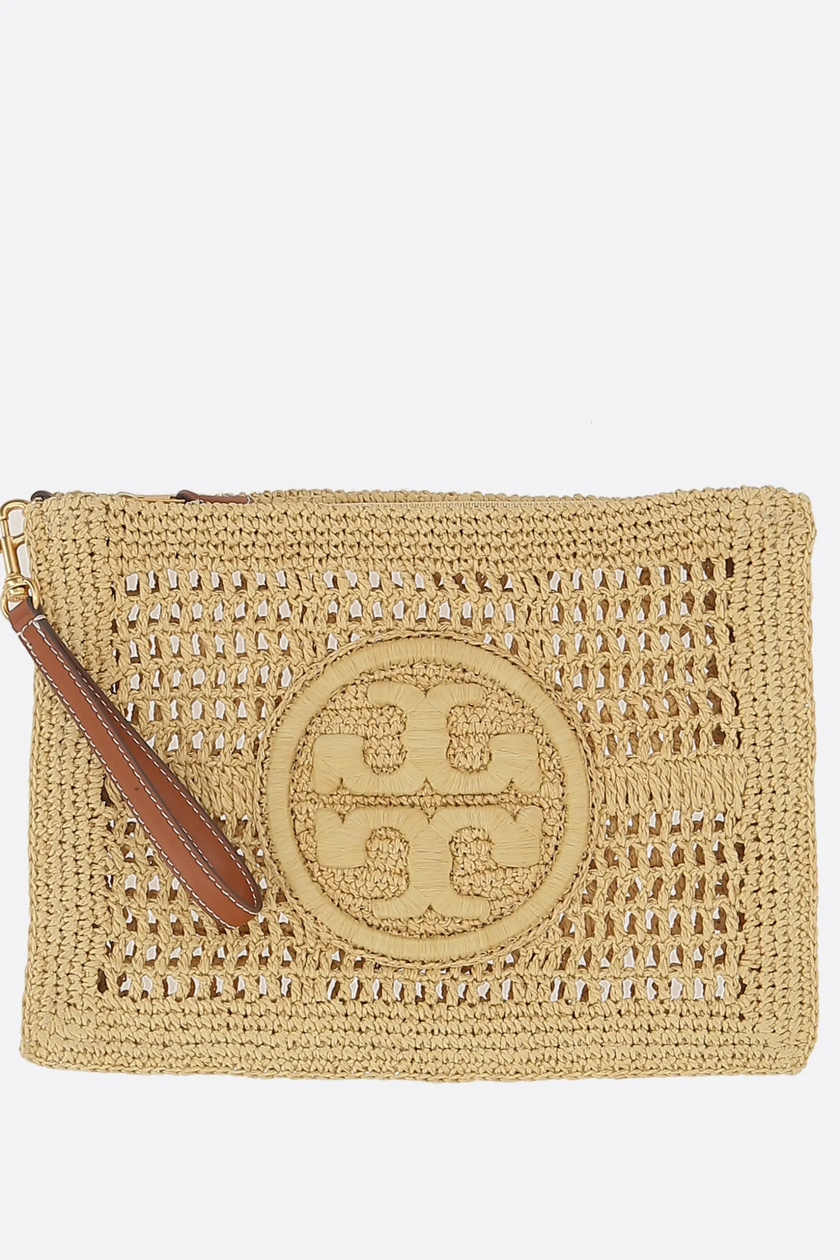 Clutch E Buste>TORY BURCH clutch Ella in rafia Neutro