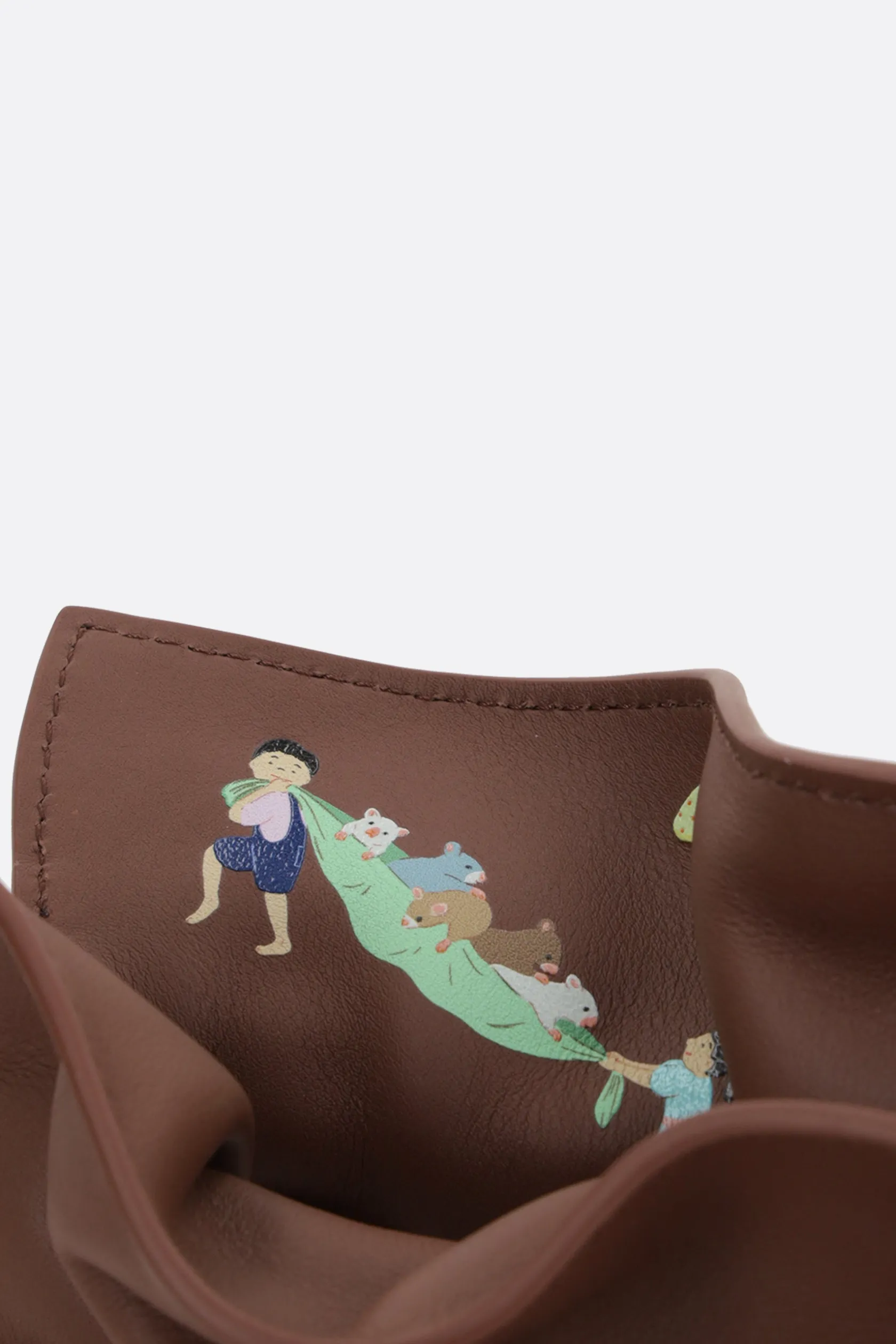 Clutch E Buste>LOEWE clutch Flamenco mini Hamster in nappa Marrone