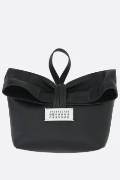 Borse A Mano>MAISON MARGIELA clutch in nappa patch logo numerico Nero
