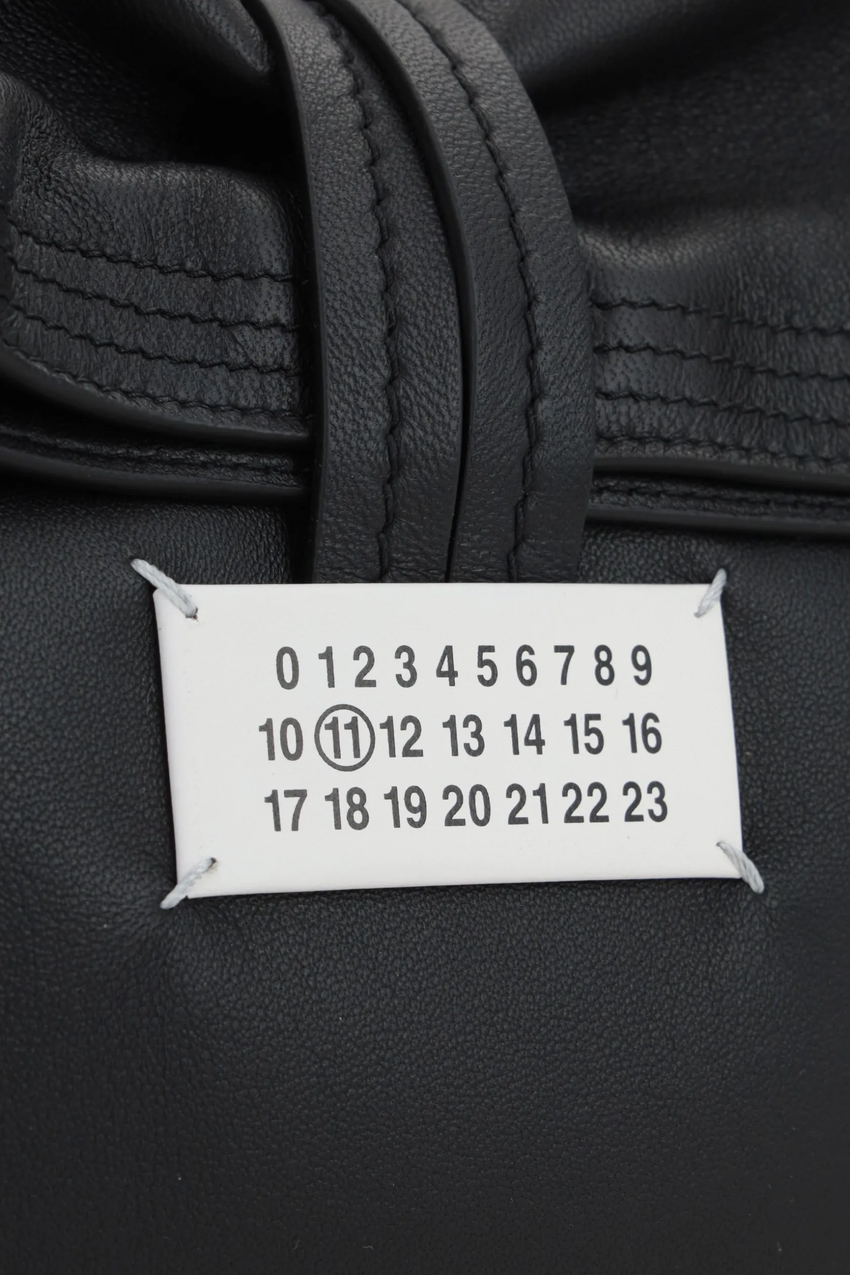 Borse A Mano>MAISON MARGIELA clutch in nappa patch logo numerico Nero
