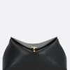 Clutch E Buste>TOTEME clutch T-Lock in pelle liscia Nero