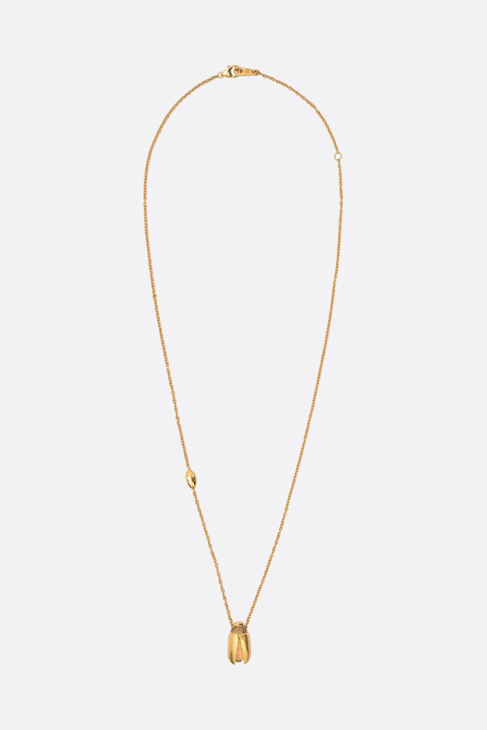 Gioielli>BIBI VAN DER VELDEN collana Short Solo Scarab Opal Fly Wings Oro