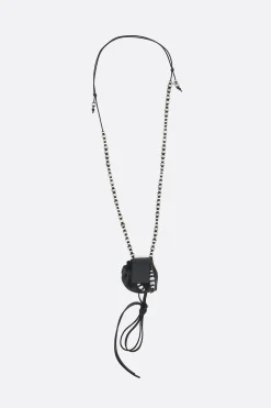 Gioielli>ANN DEMEULEMEESTER collana Sindri in corda con sfere Nero