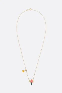 Gioielli>ALIITA collana Sombrilla Paletta in oro giallo Multicolor