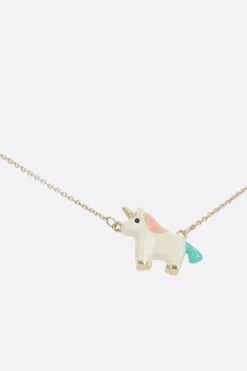 Gioielli>ALIITA collana Unicornio in oro giallo smaltato Multicolor