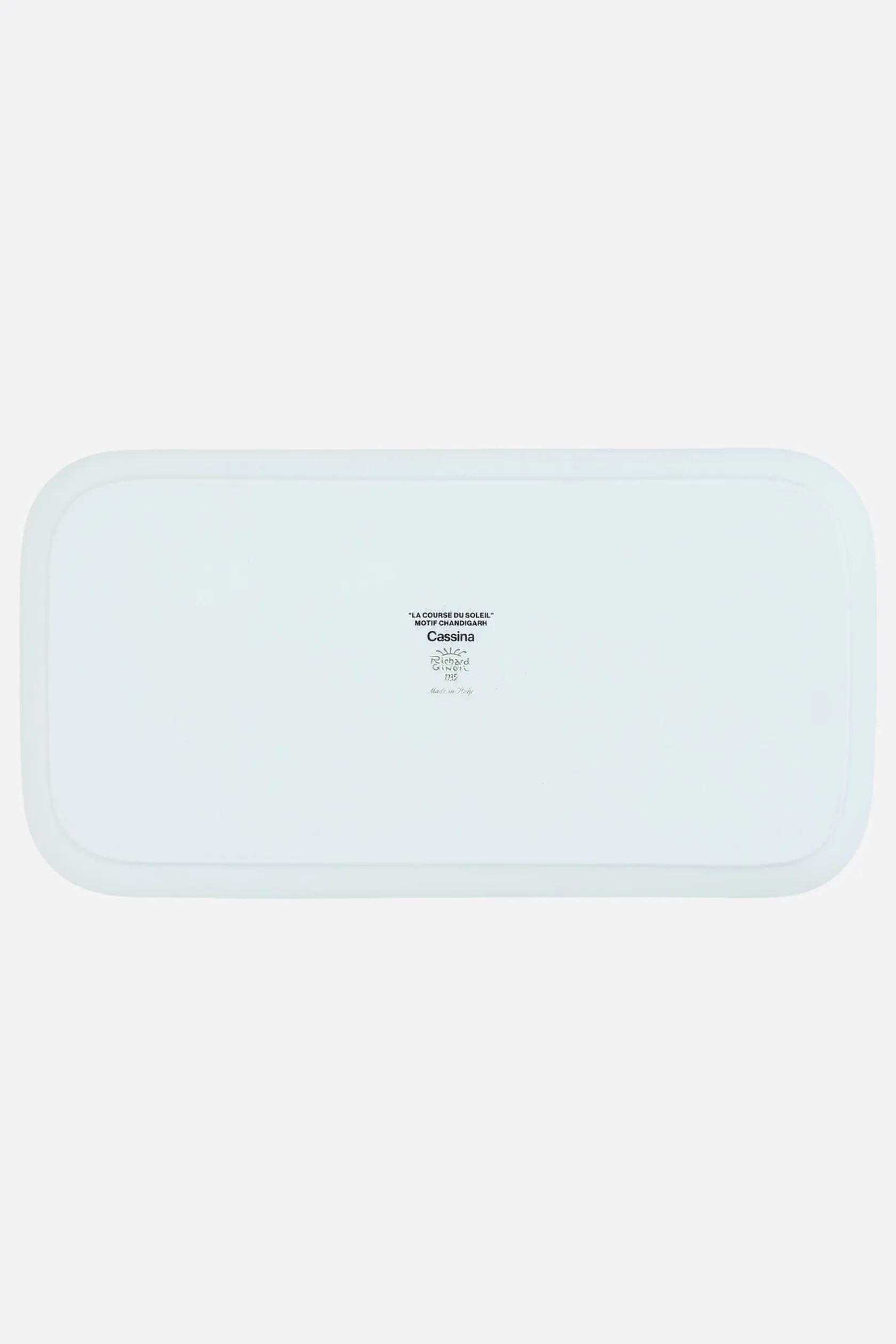 Lifestyle>CASSINA Collezione Chandigarh: Le Course du Soleil vassoio rettangolare in porcellana Bianco