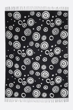Lifestyle>10 CORSO COMO coperta reversibile in pura lana con cerchi signature Bianco