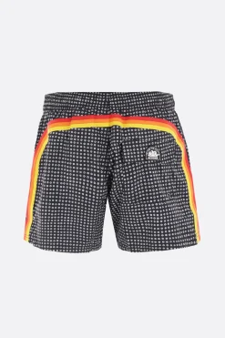 Pantaloni>SUNDEK X 10 CORSO COMO costume da bagno in lycra stampa logo Nero