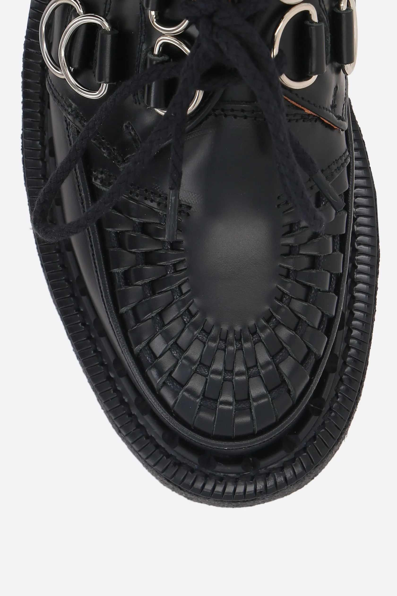 Scarpe Basse>GEORGE COX X 10 CORSO COMO creeper Gibson in pelle lucida Nero