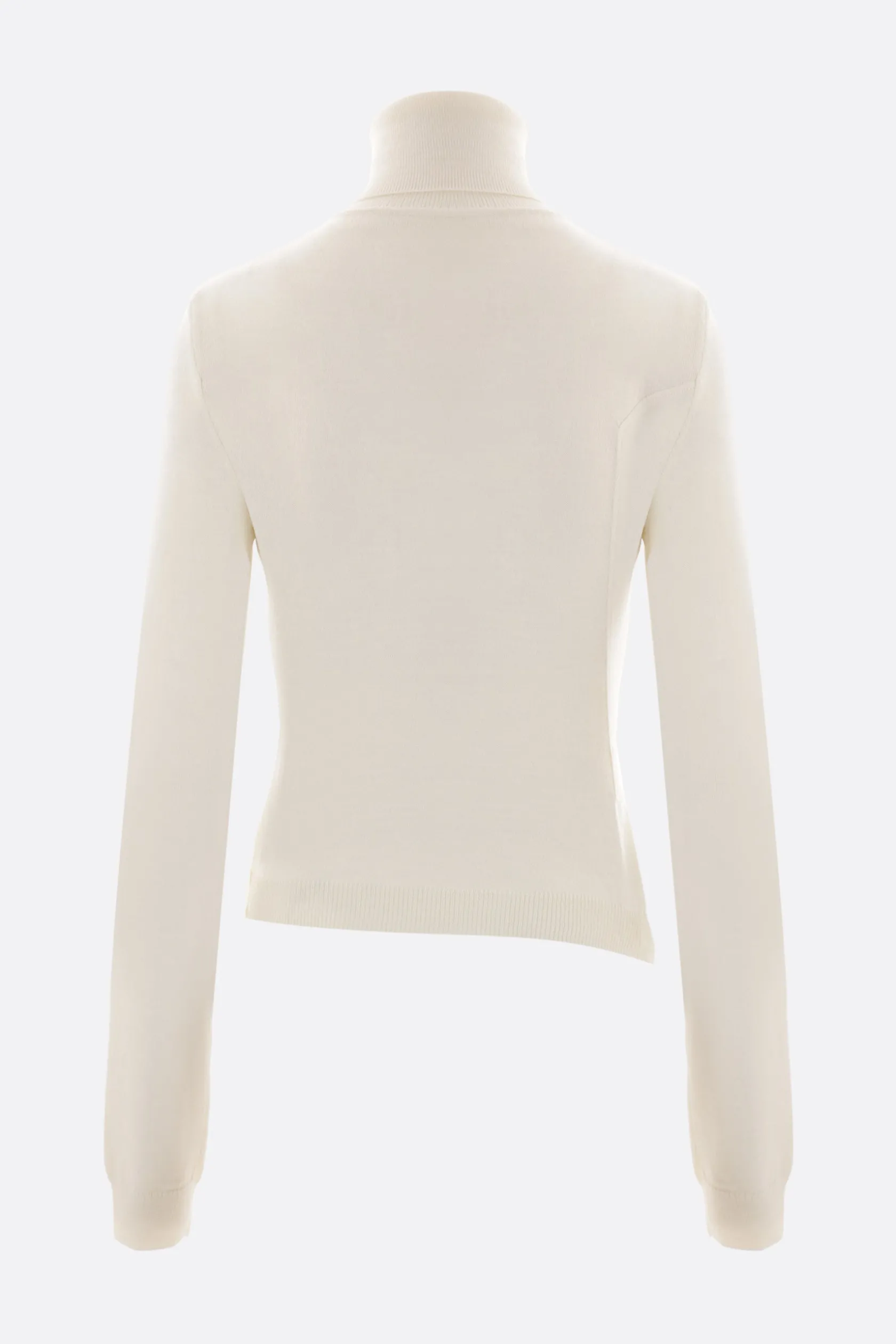 Topwear>MM6 dolcevita destrutturato in misto lana Bianco
