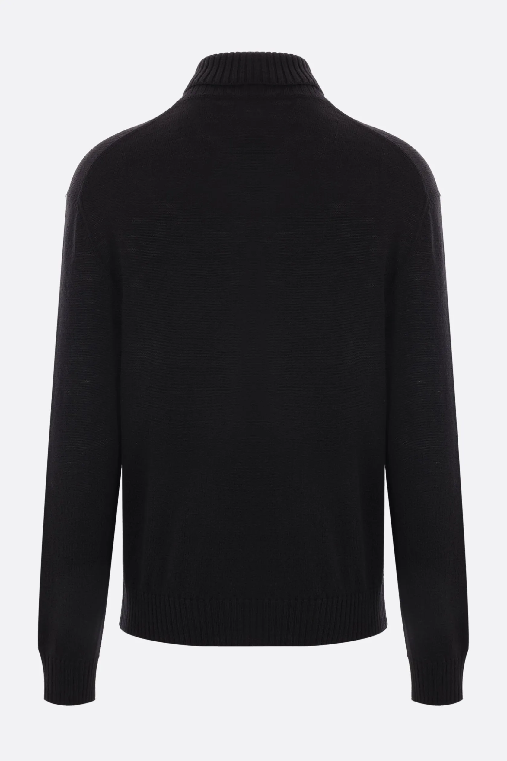 Topwear>JIL SANDER dolcevita in lana ricamo JS+ Nero