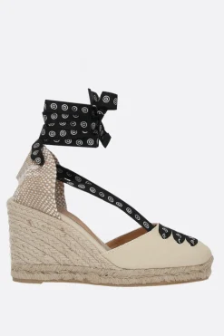 Scarpe Basse>CASTAÑER X 10 CORSO COMO espadrilla con zeppa Coralia in canvas Nero