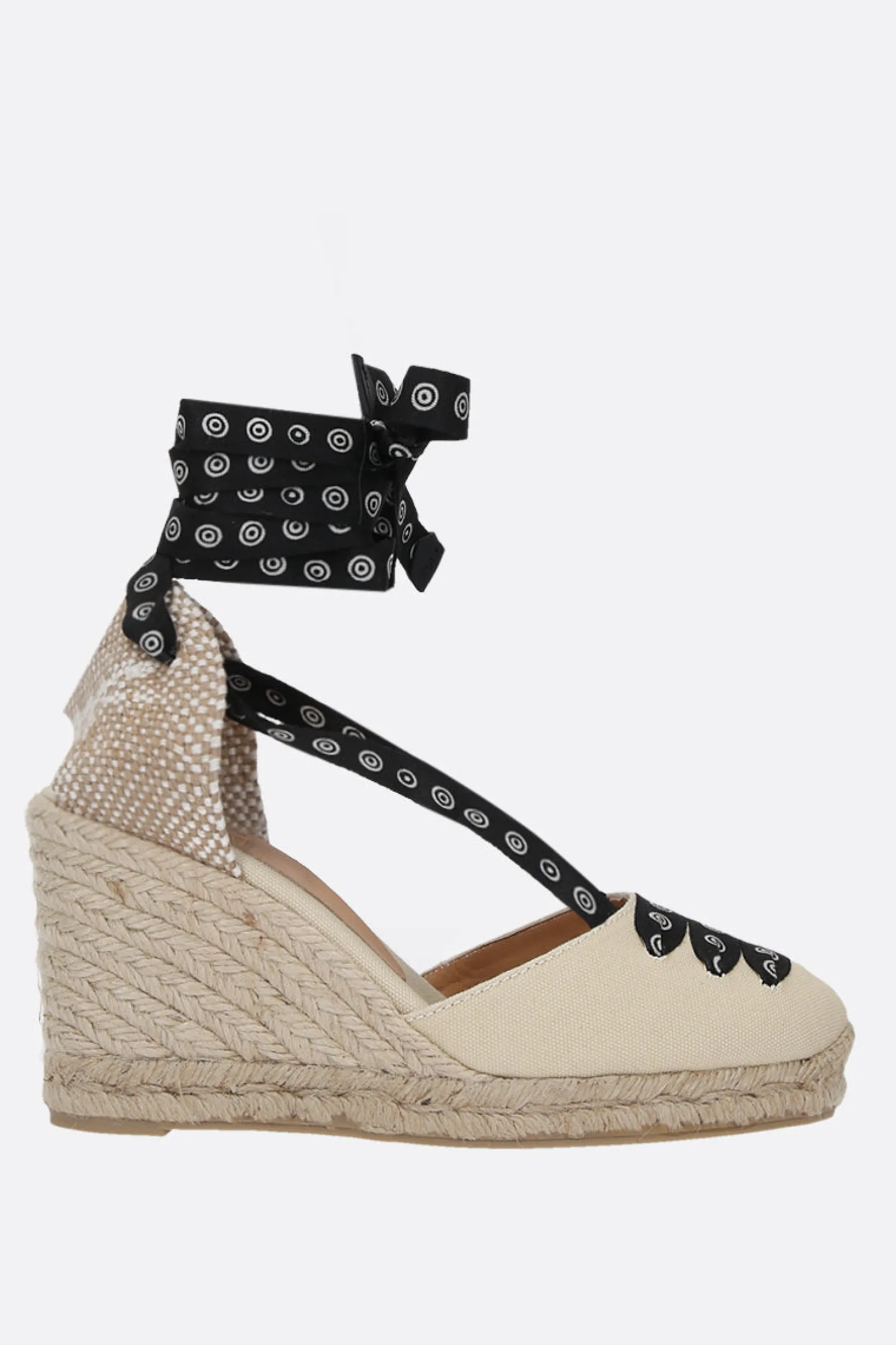 Scarpe Basse>CASTAÑER X 10 CORSO COMO espadrilla con zeppa Coralia in canvas Nero
