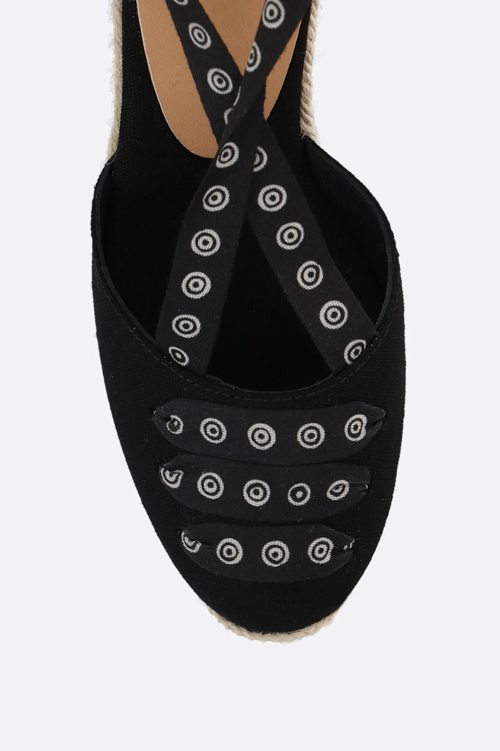 Scarpe Basse>CASTAÑER X 10 CORSO COMO espadrilla con zeppa Coralia in canvas Nero