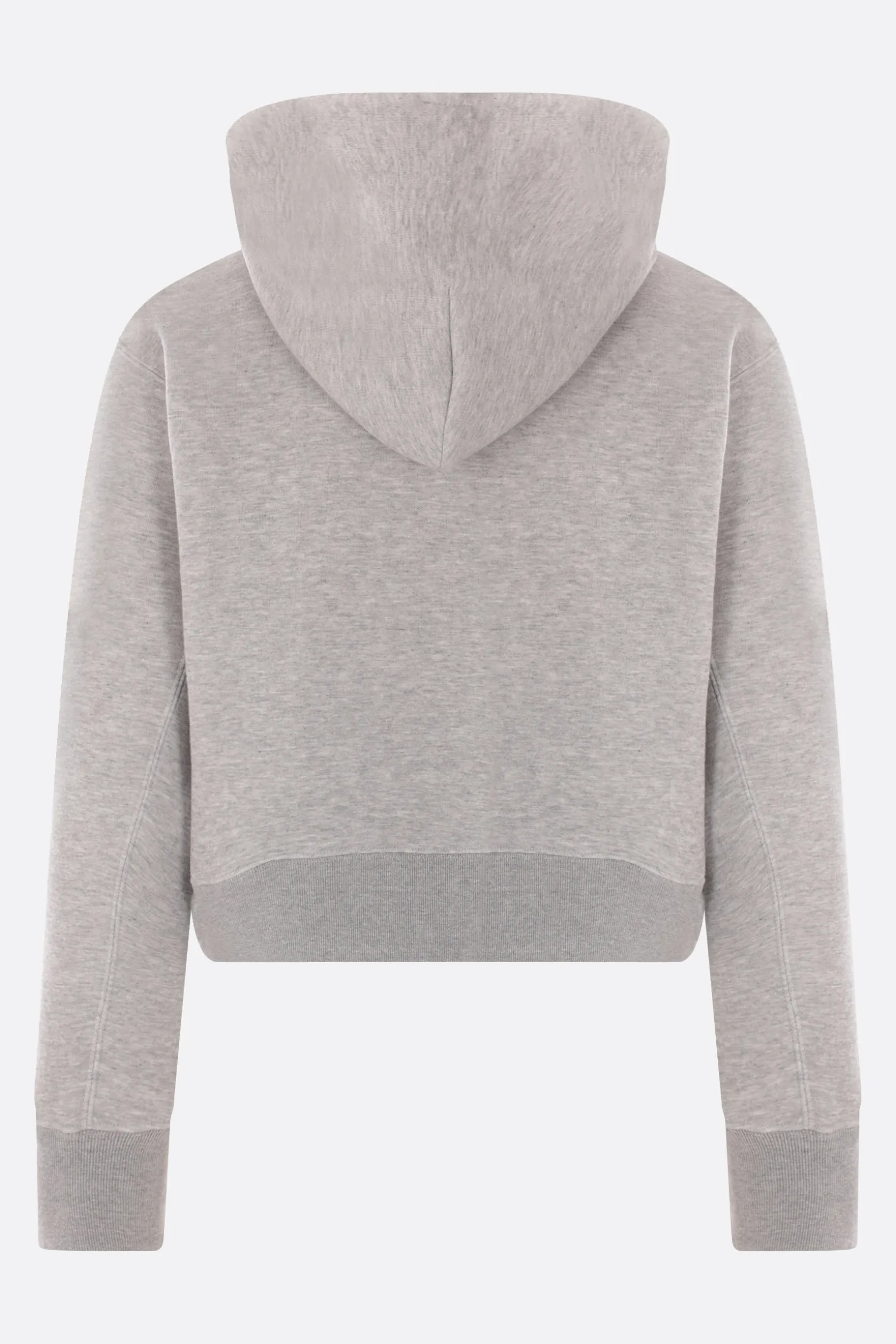 Topwear>SACAI felpa cropped in jersey Grigio