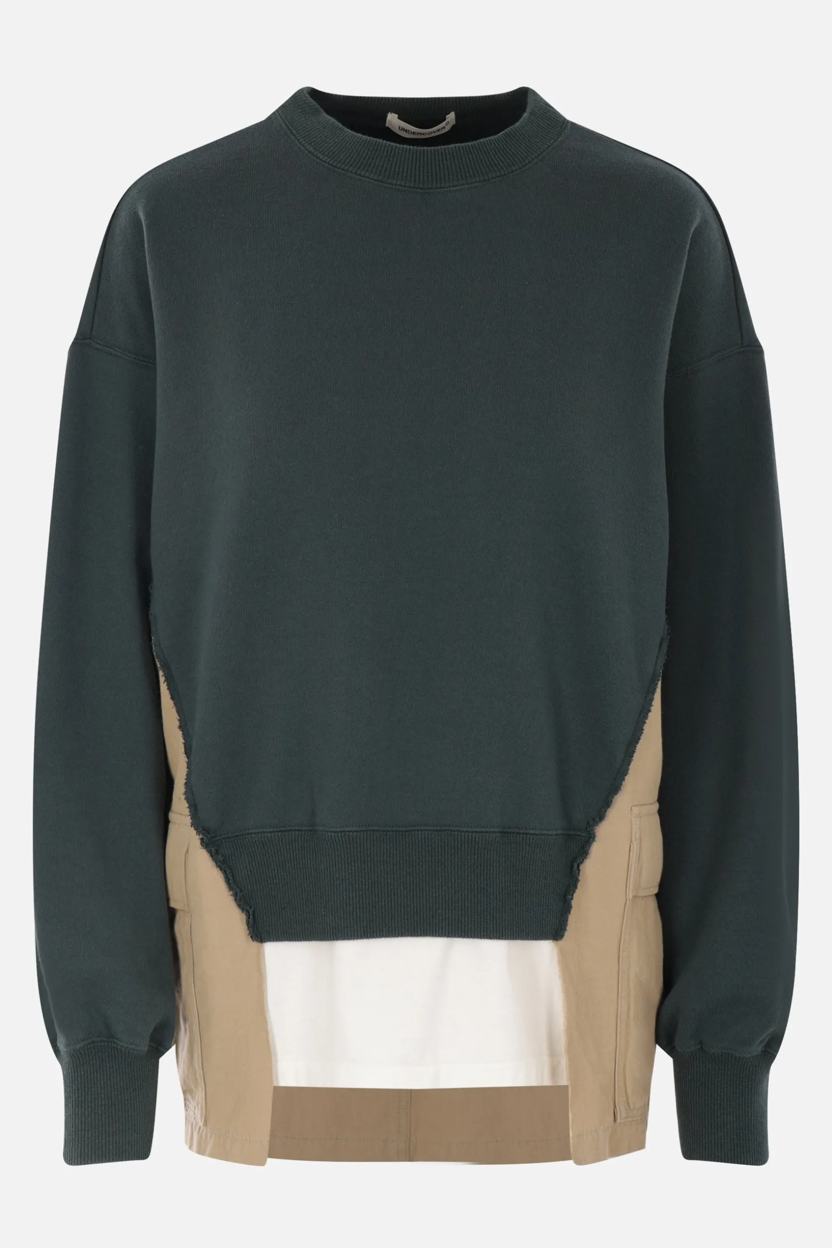 Topwear>UNDERCOVER felpa destrutturata in jersey Verde