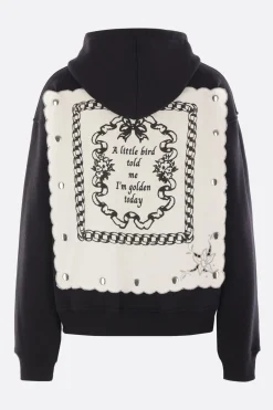 Topwear>CHOPOVA LOWENA felpa full-zip Emotional Napkin in jersey Nero