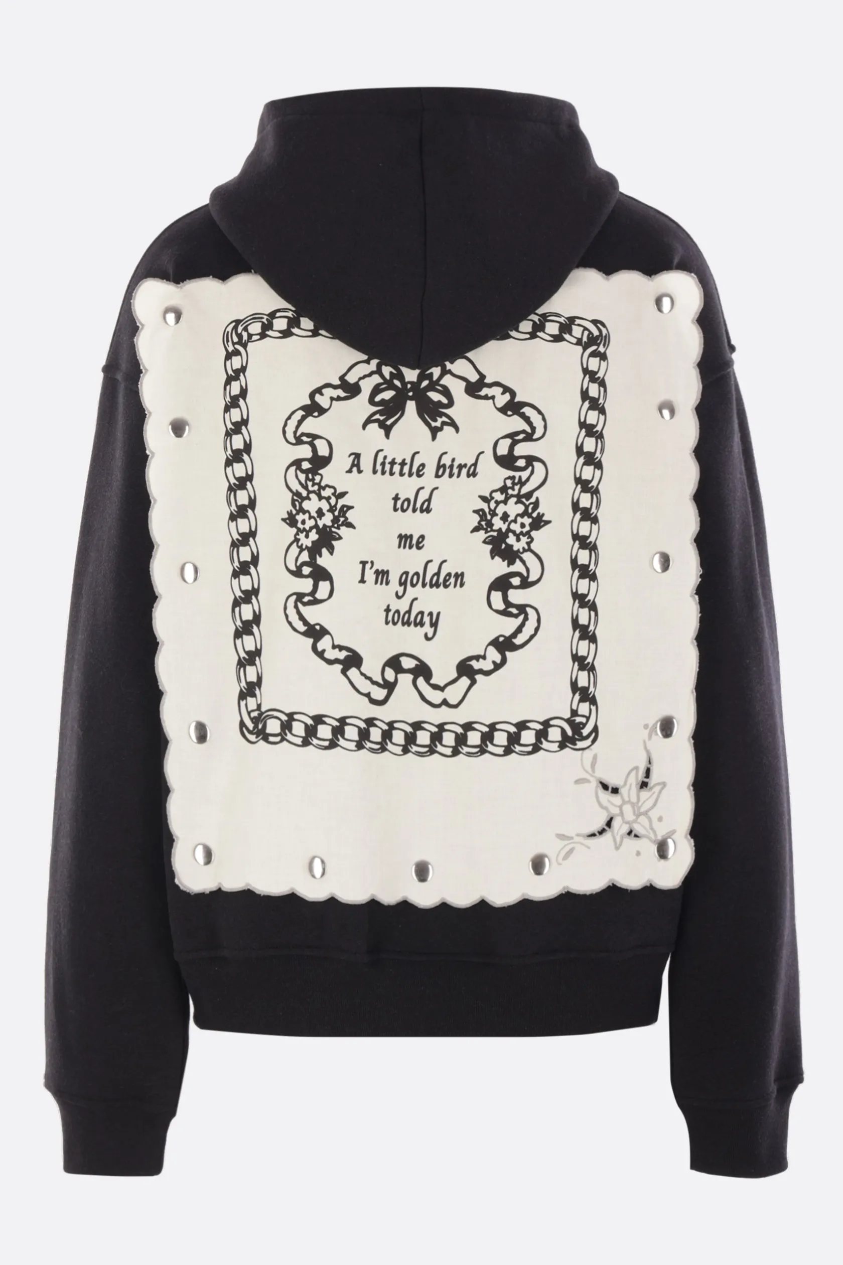 Topwear>CHOPOVA LOWENA felpa full-zip Emotional Napkin in jersey Nero