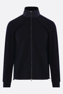 Topwear>SEASE felpa full-zip Explorer in lana tecnica Blu