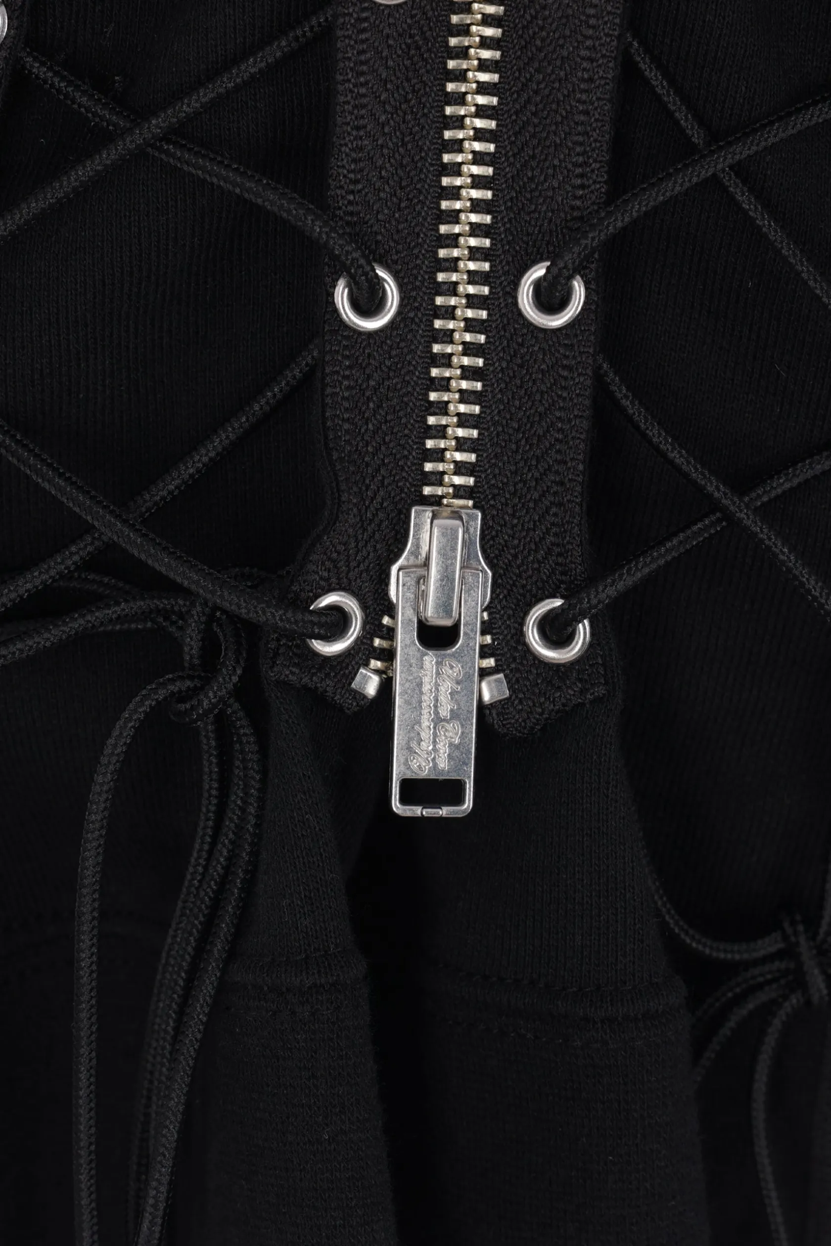 Topwear>UNDERCOVER felpa full-zip in jersey con lacci Nero