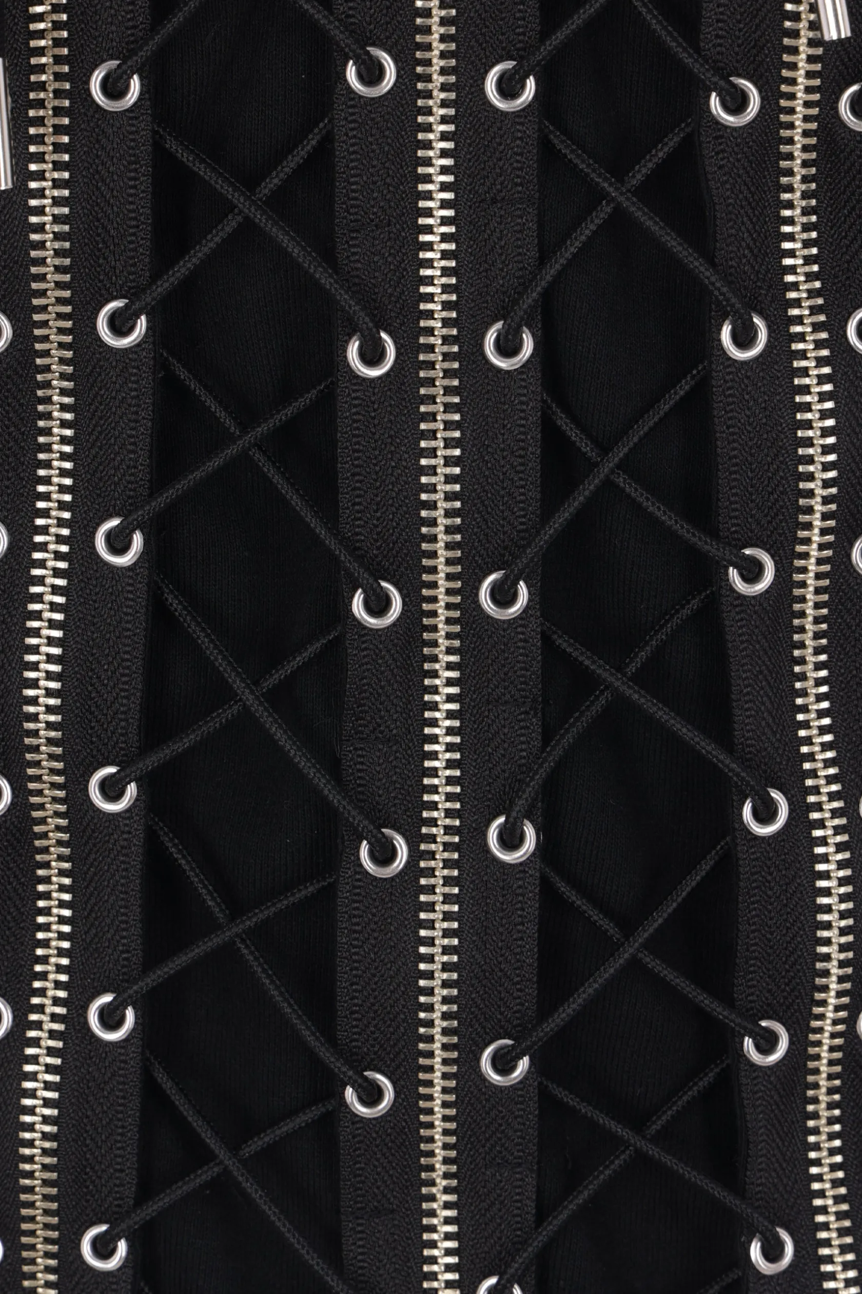 Topwear>UNDERCOVER felpa full-zip in jersey con lacci Nero