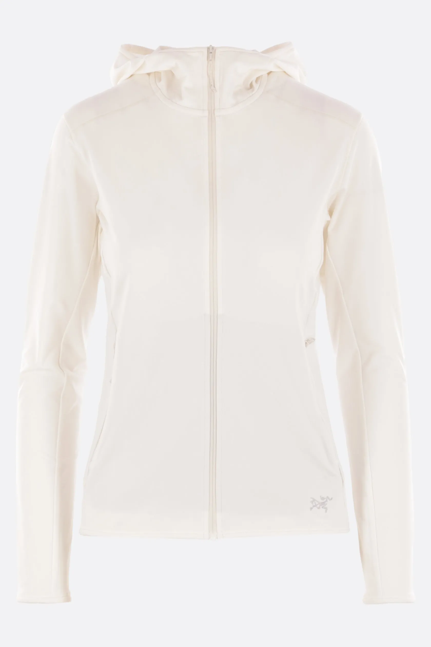Topwear>ARC'TERY X felpa full-zip Kyamite LT in jersey Bianco