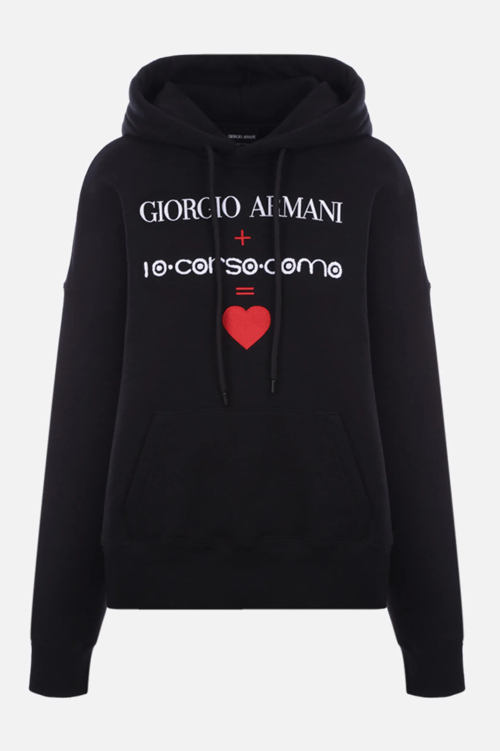 Topwear>GIORGIO ARMANI - 10 CORSO COMO felpa in cotone Nero