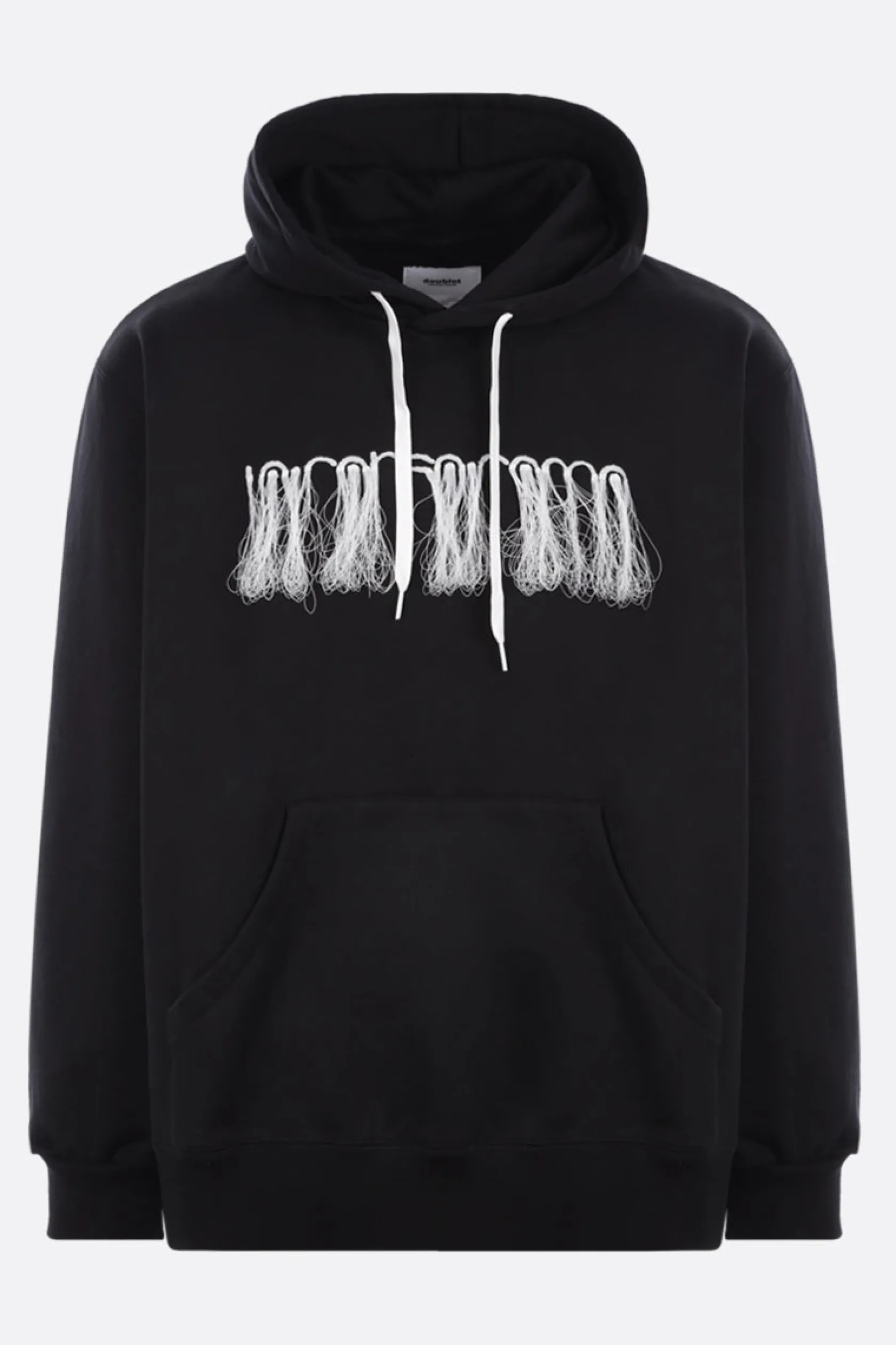 Topwear>DOUBLET X 10 CORSO COMO felpa in cotone ricamo logo Nero