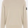 Topwear>STONE ISLAND felpa in jersey con badge logo Neutro