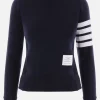 Topwear>THOM BROWNE felpa in jersey dettaglio 4bar Blu