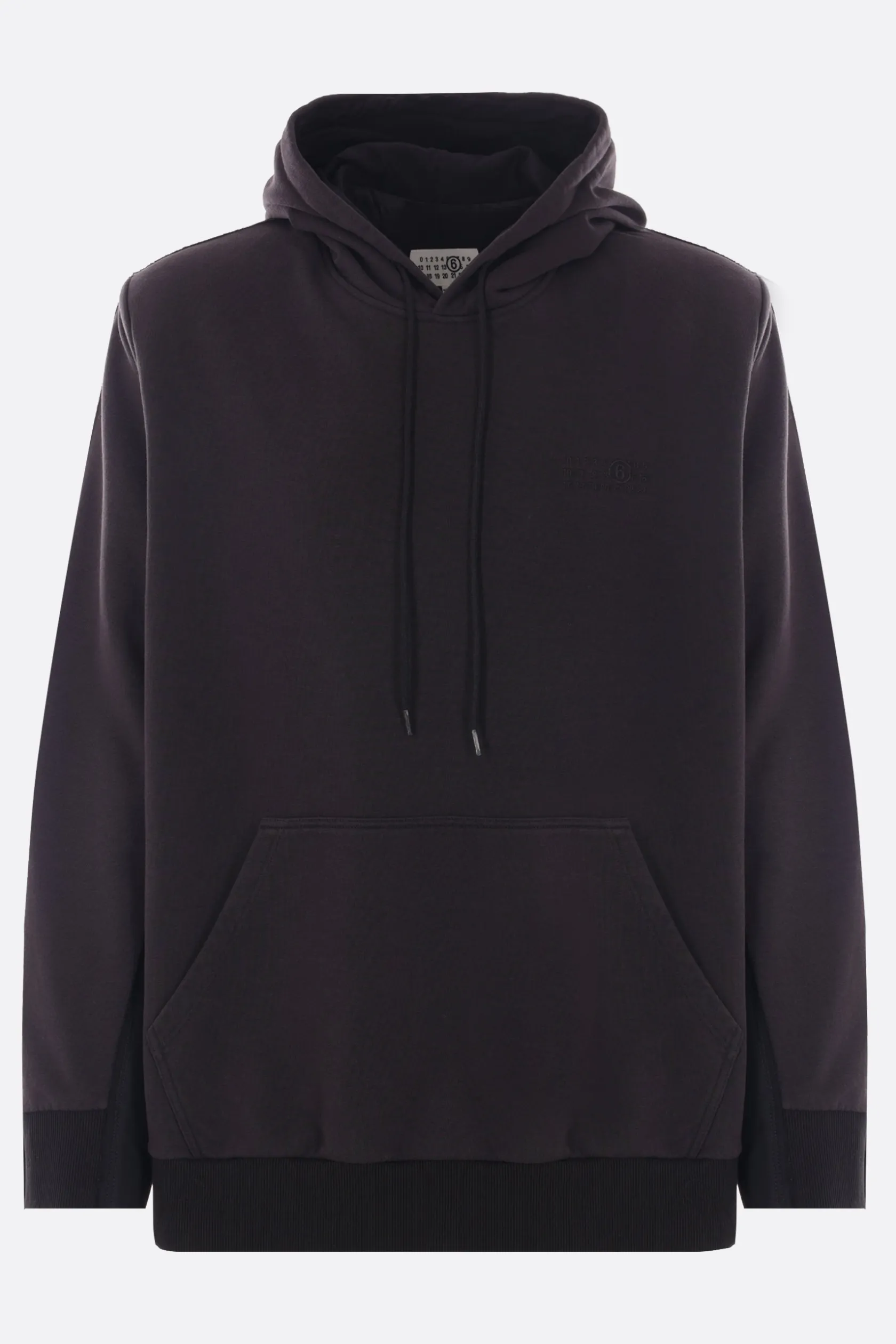 Topwear>MM6 felpa in jersey e lana Nero