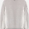 Topwear>SACAI felpa in jersey e twill Grigio