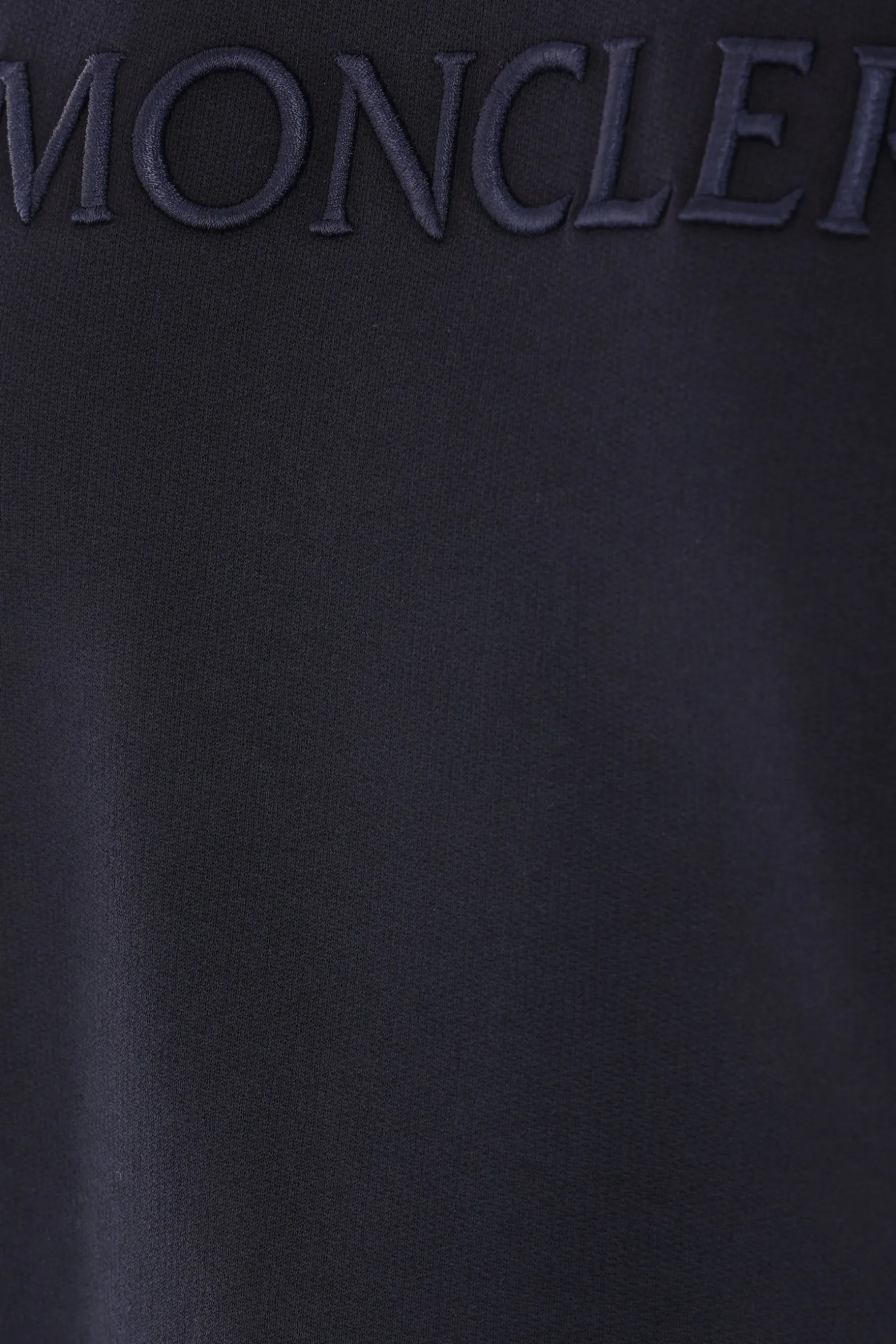 Topwear>MONCLER felpa in jersey ricamo logo Blu
