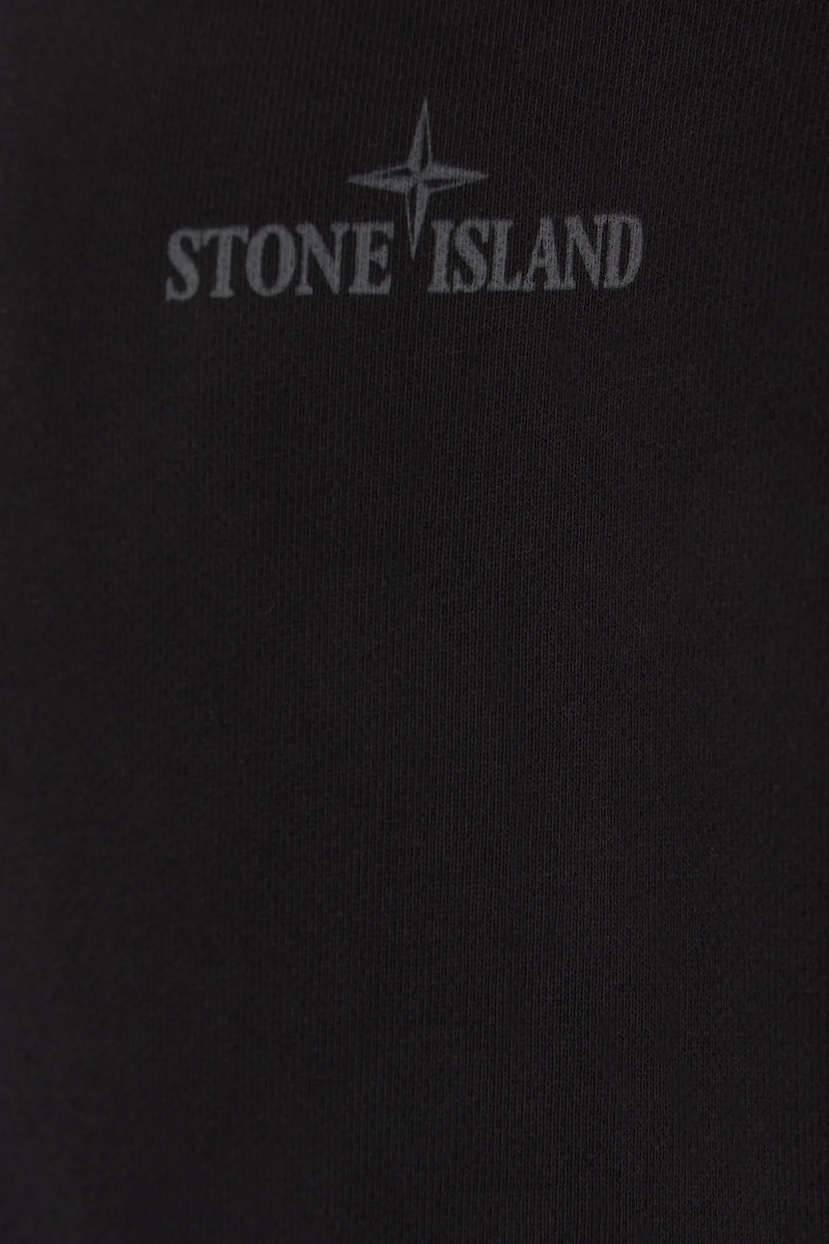 Topwear>STONE ISLAND felpa in jersey stampa logo Nero
