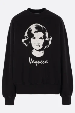 Topwear>VAQUERA felpa in Women Graphic in jersey Nero