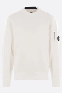 Topwear>C.P. COMPANY felpa Lens in jersey Bianco