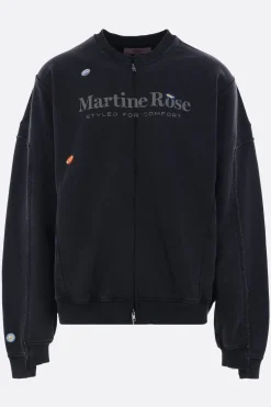 Topwear>MARTINE ROSE felpa Marlboro in jersey Nero