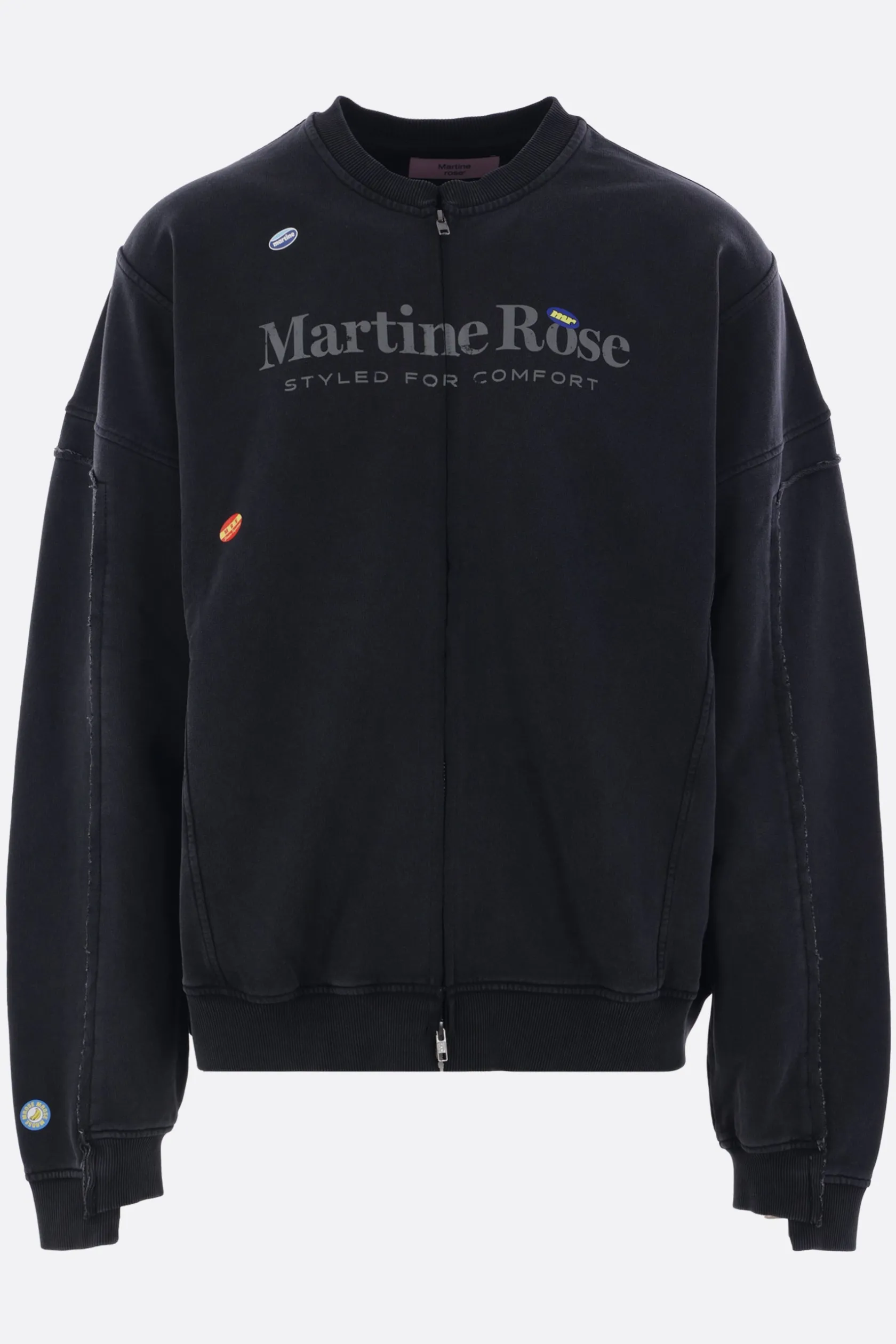 Topwear>MARTINE ROSE felpa Marlboro in jersey Nero