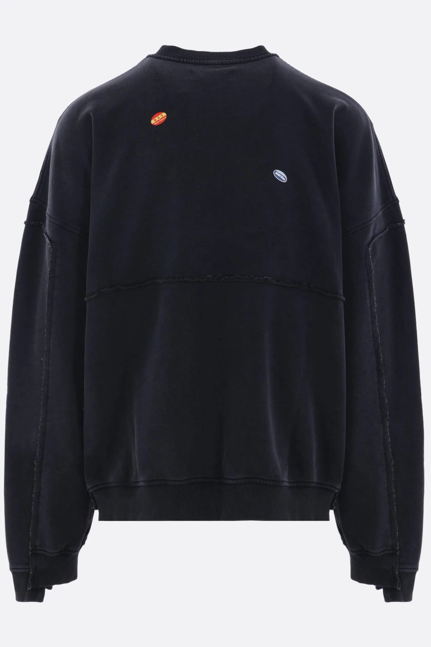 Topwear>MARTINE ROSE felpa Marlboro in jersey Nero