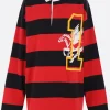 Topwear>VAQUERA felpa oversize Rugby in jersey a righe Rosso