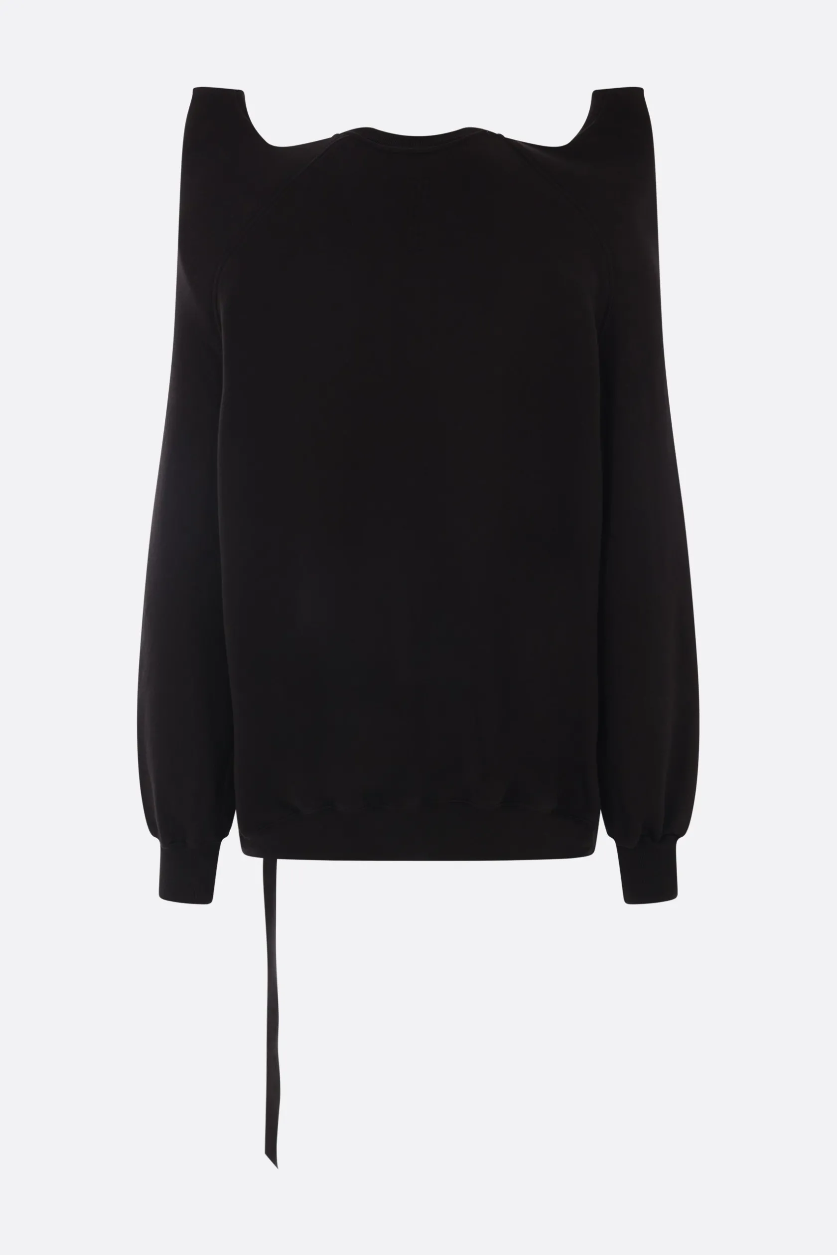 Topwear>RICK OWENS DRKSHDW felpa oversize Tecsweat in jersey Nero