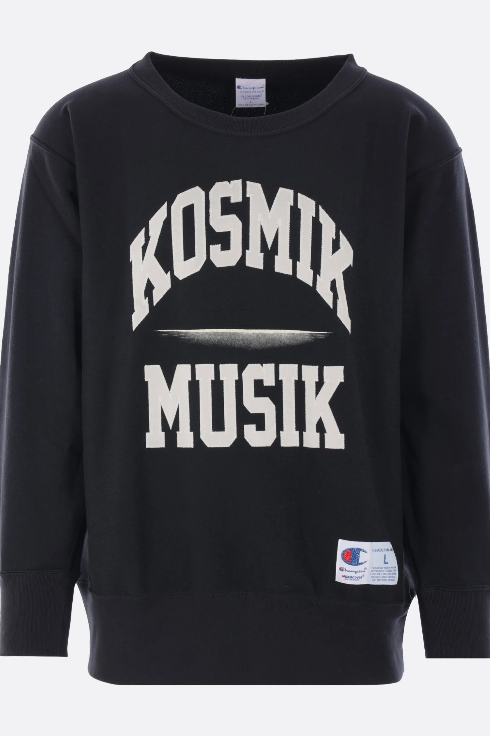 Topwear>UNDERCOVER felpa x Champion in cotone Nero