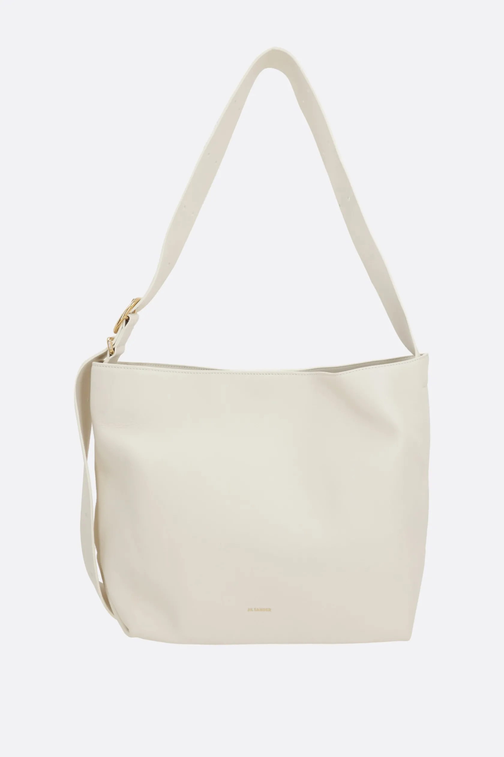 Borse A Mano>JIL SANDER Folded tote media in pelle Neutro