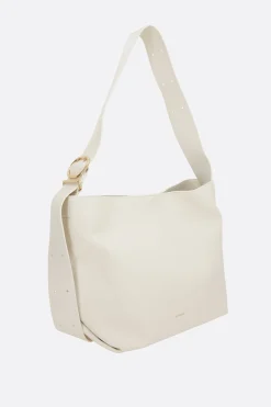 Borse A Mano>JIL SANDER Folded tote media in pelle Neutro