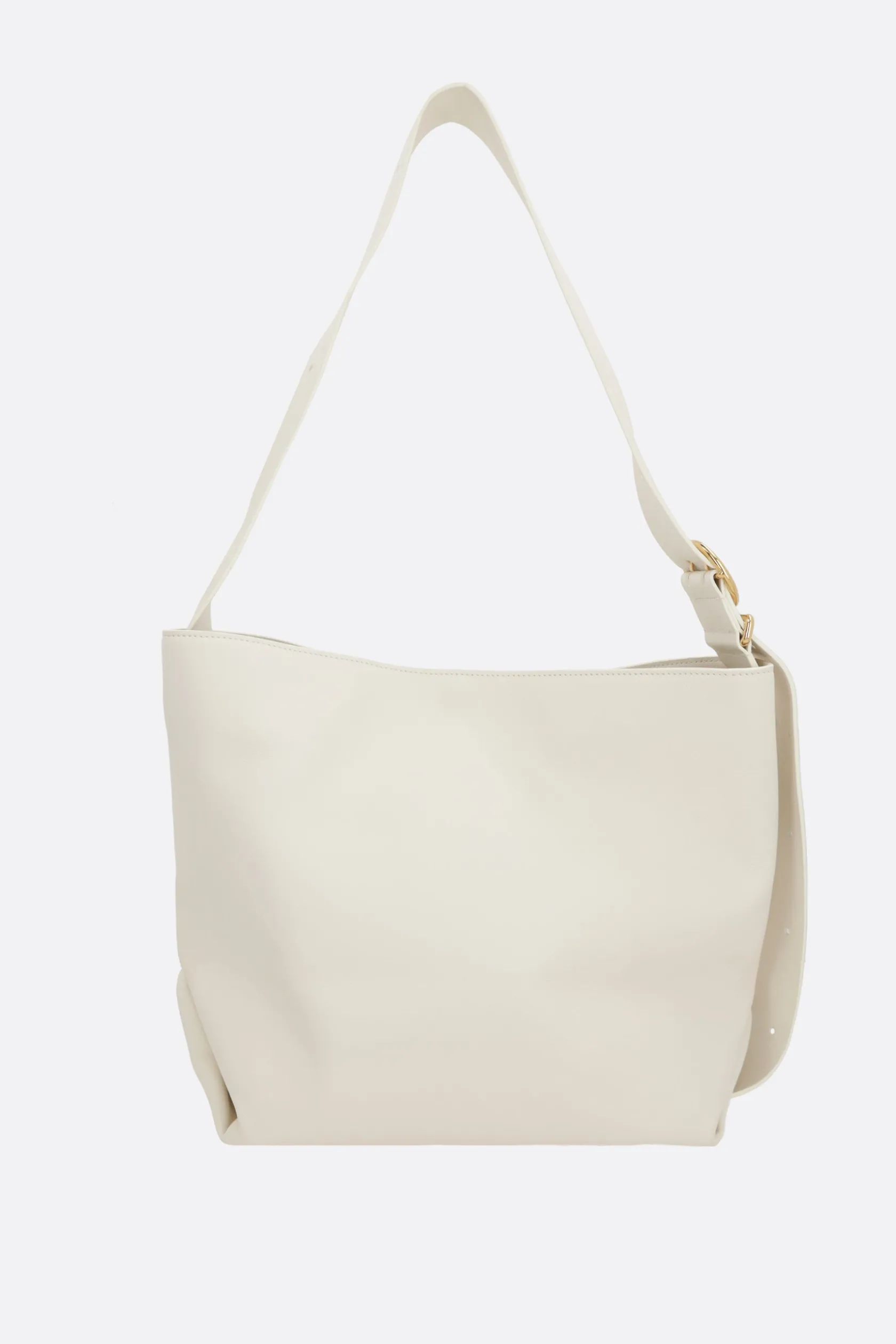 Borse A Mano>JIL SANDER Folded tote media in pelle Neutro