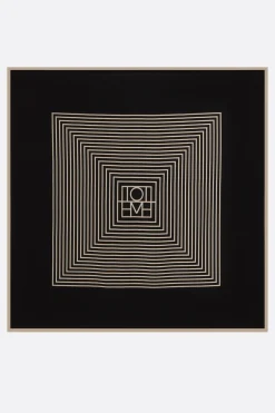 Accessori Da Indossare>TOTEME foulard Centered Monogram in seta Nero