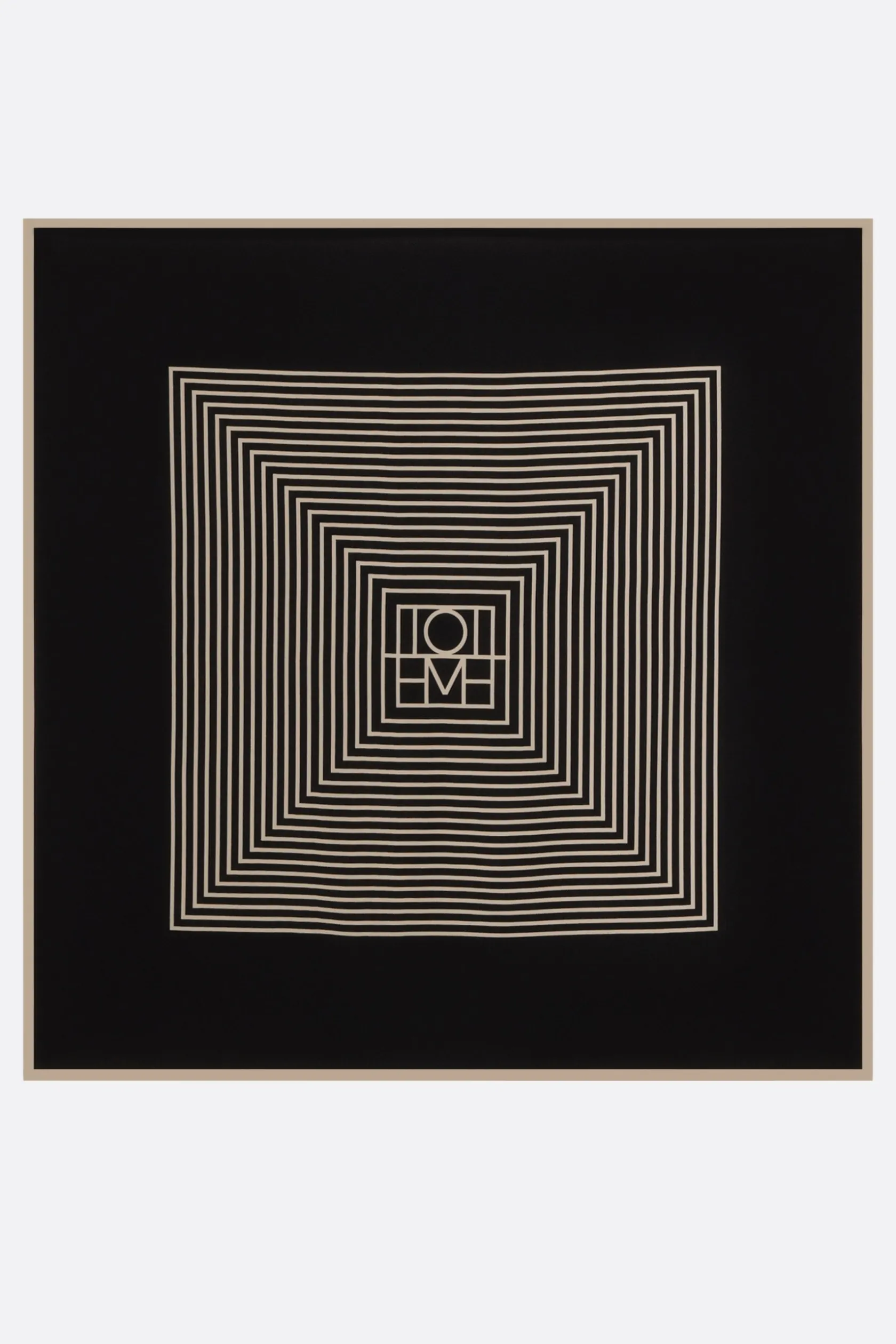 Accessori Da Indossare>TOTEME foulard Centered Monogram in seta Nero