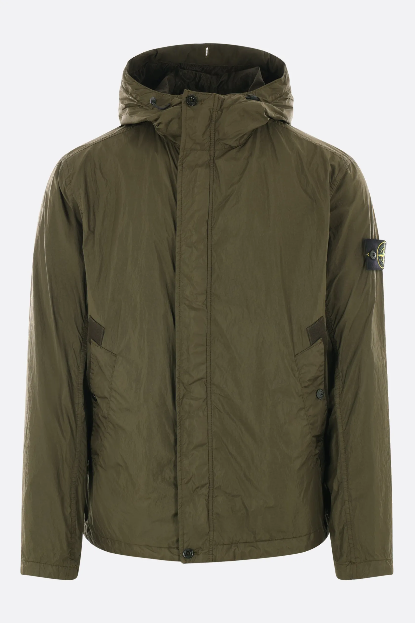 Capispalla>STONE ISLAND giacca a vento in Crinkle Reps NY Verde